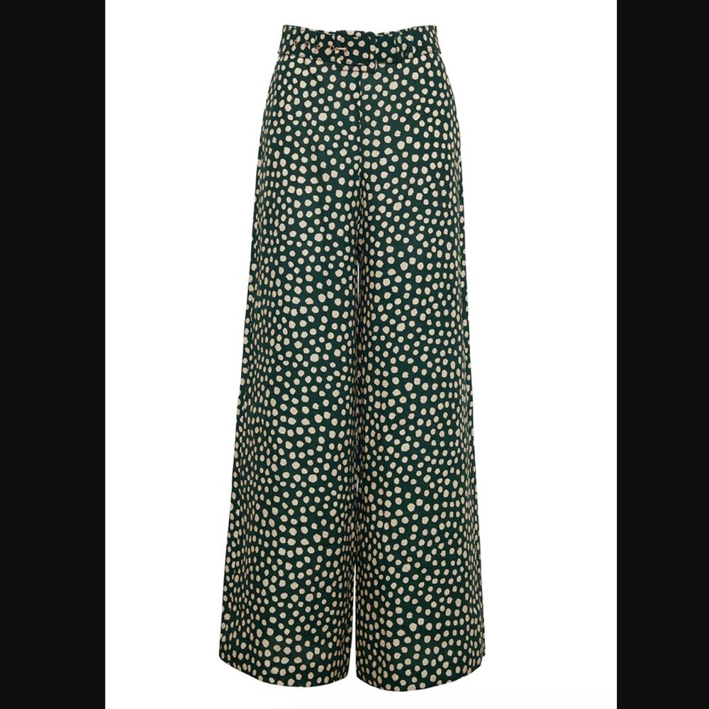 Cara Cara Mayflower Pants Polka Dot Green Sz XS NWT